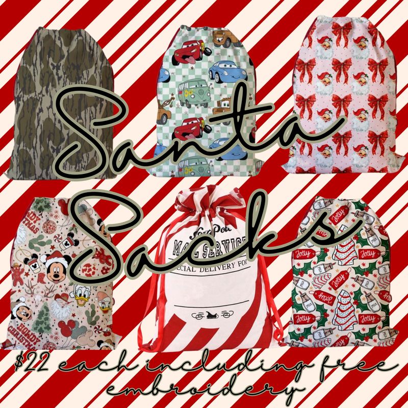 Customizable Santa Sacks