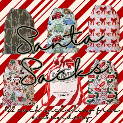 Customizable Santa Sacks