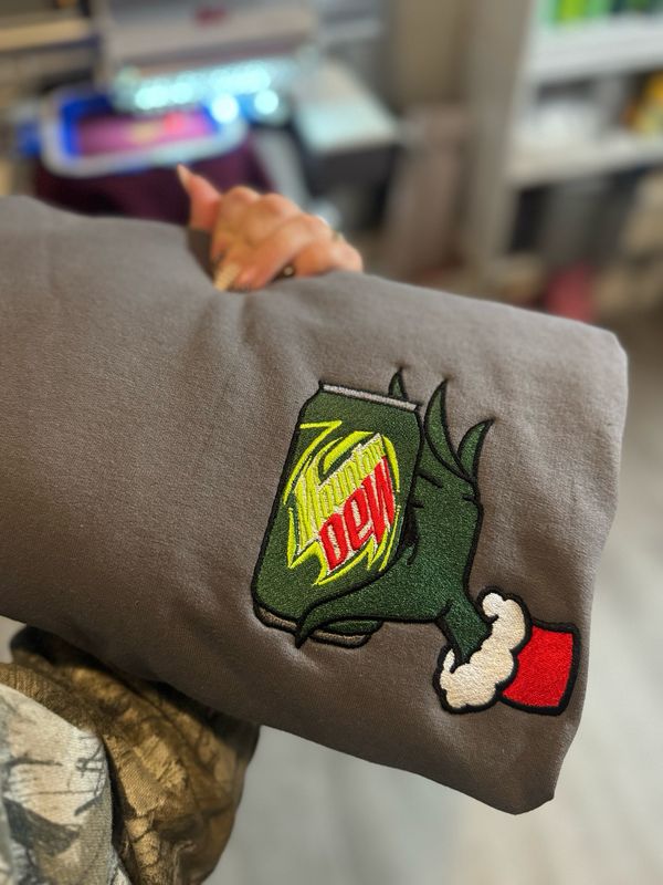 Drink Can Embroidery Sweatshirt