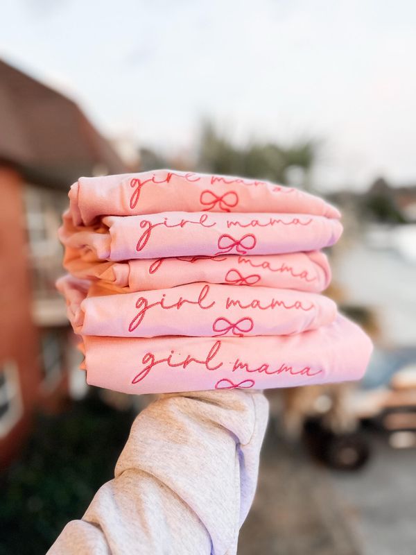 Girl Mama - Boy Mama - Mama Of Both - Embroidered Sweatshirt