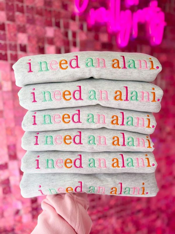 I need an Alani - Embroidered Sweatshirt