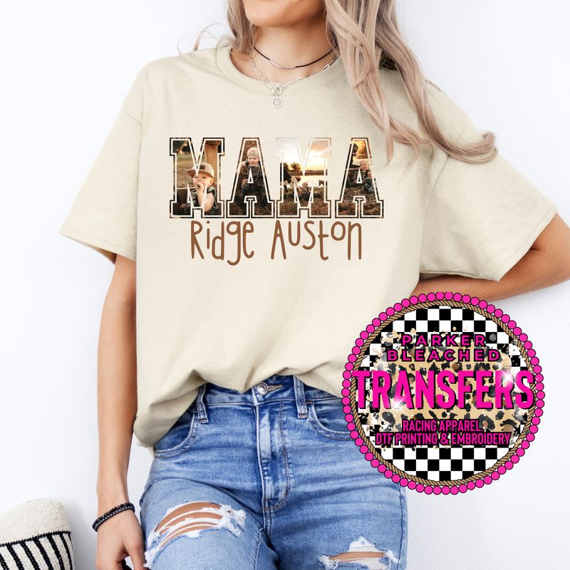 CUSTOM PHOTO TSHIRT DROP DOWN BOX TO CHOOSE NAME