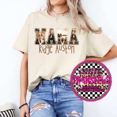 CUSTOM PHOTO TSHIRT DROP DOWN BOX TO CHOOSE NAME