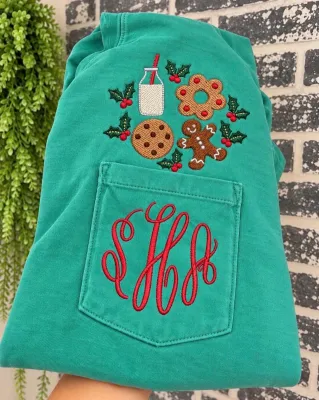 Christmas Theme Pocket Tee