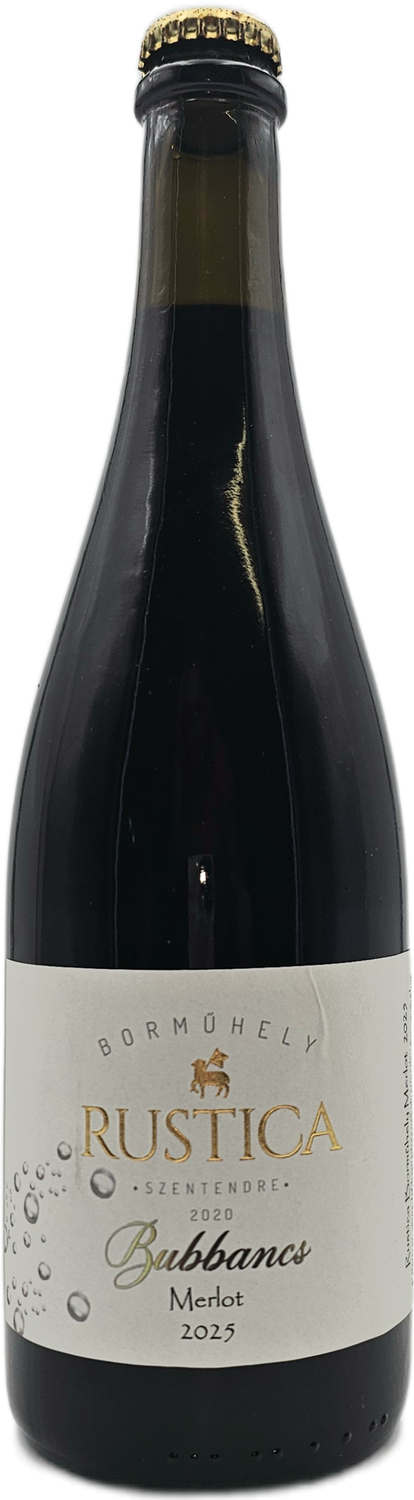 Bubbancs Merlot szűretlen gyöngyözőbor 2025 (Pét-Nat)