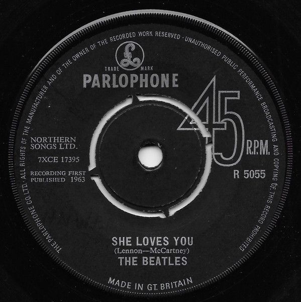 The Beatles - She Loves You (7&quot;, Single) (Good Plus (G+))