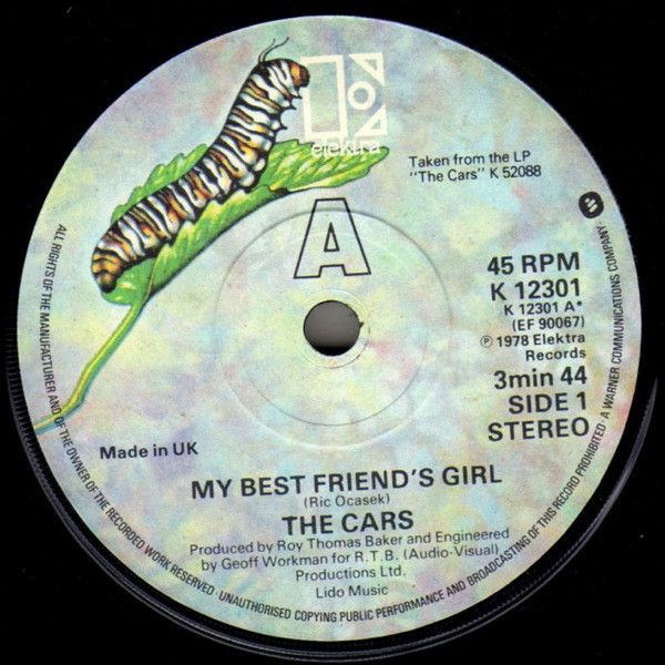 The Cars - My Best Friend&#39;s Girl (7&quot;, Single) (Near Mint (NM or M-))