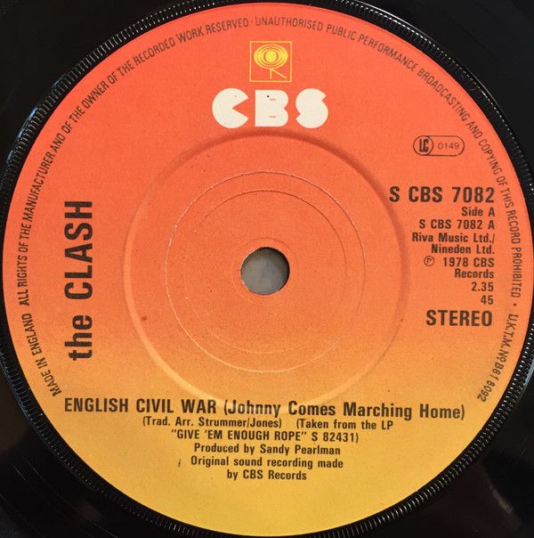 The Clash - English Civil War (Johnny Comes Marching Home) (7&quot;, Single, RP) (Very Good Plus (VG+))