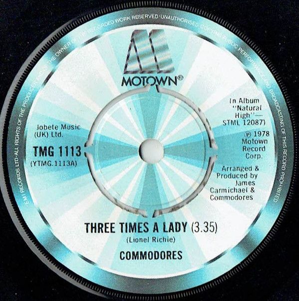 Commodores - Three Times A Lady (7&quot;, Single, Pus) (Good (G))