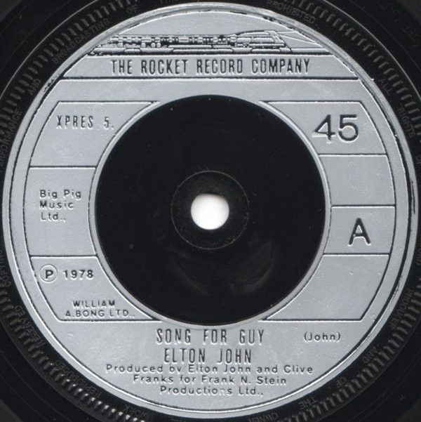 Elton John - Song For Guy (7&quot;, Single, Sil) (Very Good Plus (VG+))
