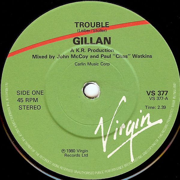 Gillan - Trouble (7&quot;, Single) (Fair (F))