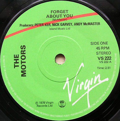 The Motors - Forget About You (7&quot;, Single) (Very Good Plus (VG+))