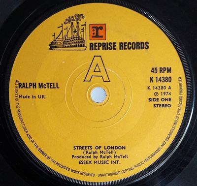 Ralph McTell - Streets Of London (7&quot;, Single, Sol) (Very Good Plus (VG+))