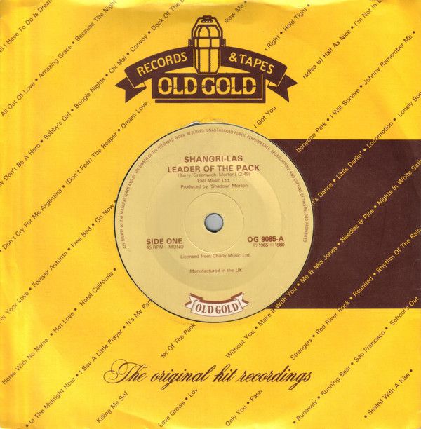 The Shangri-Las - Leader Of The Pack / Remember (Walkin&#39; In The Sand)  (7&quot;, Single, Mono, RE) (Near Mint (NM or M-))