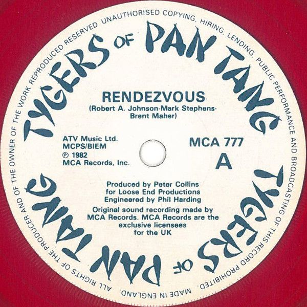 Tygers Of Pan Tang - Rendezvous (7&quot;, Single, Red) (Very Good Plus (VG+))