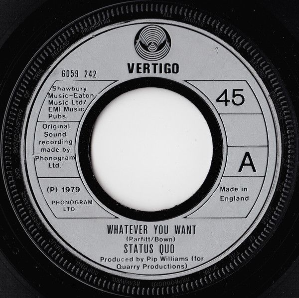 Status Quo - Whatever You Want (7&quot;, Single) (Very Good Plus (VG+))