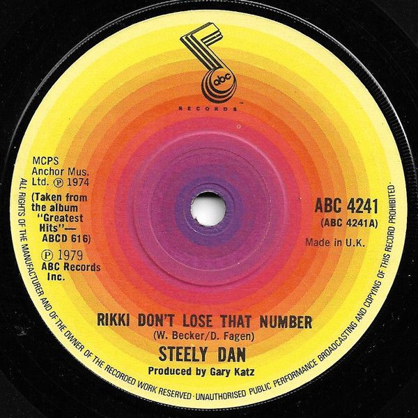 Steely Dan - Rikki Don&#39;t Lose That Number (7&quot;, Single, RE) (Very Good (VG))