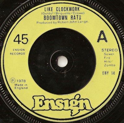 The Boomtown Rats - Like Clockwork (7", Single, Lim) (Very Good Plus (VG+))