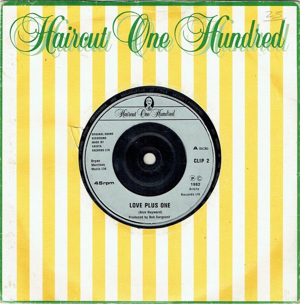 Haircut One Hundred - Love Plus One (7&quot;, Single, Sil) (Near Mint (NM or M-))