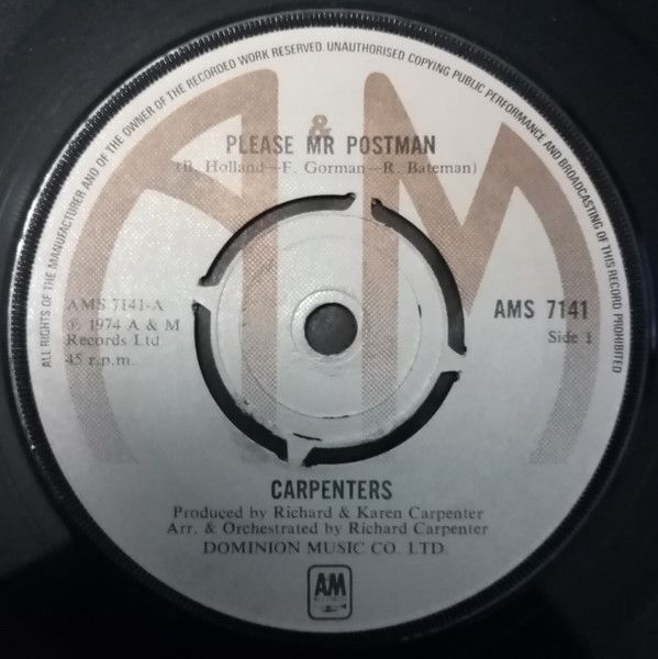 Carpenters - Please Mr. Postman (7&quot;, Single, 4 p) (Very Good Plus (VG+))