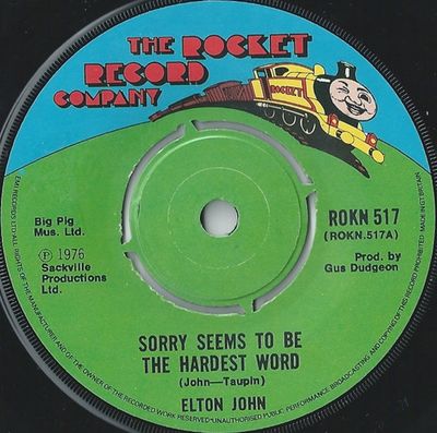 Elton John - Sorry Seems To Be The Hardest Word (7&quot;, Single, Com) (Very Good Plus (VG+))