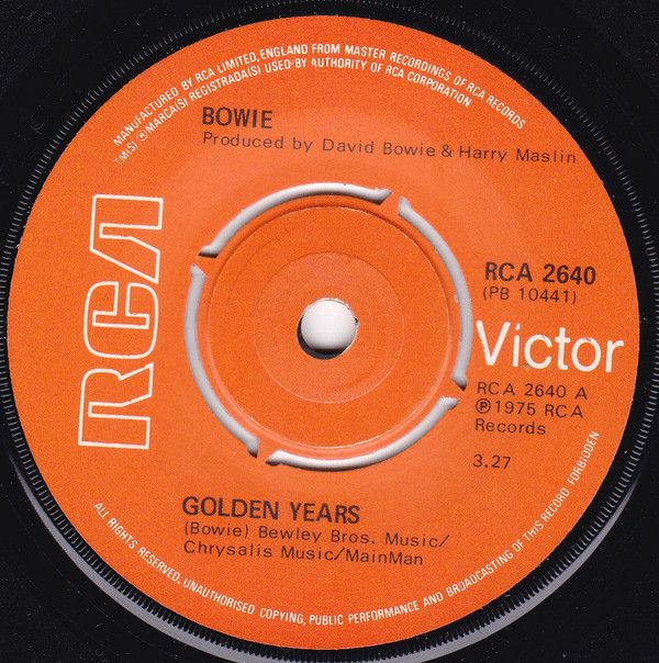 David Bowie - Golden Years (7&quot;, Single) (Good Plus (G+))