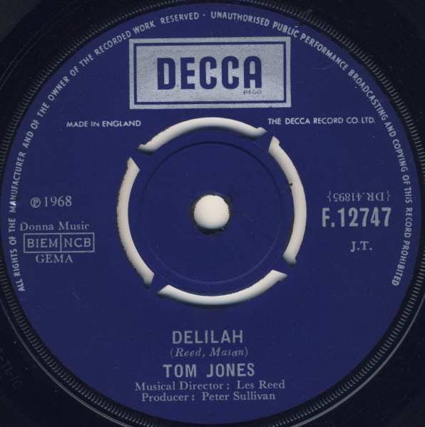 Tom Jones - Delilah (7&quot;, Single) (Very Good Plus (VG+))