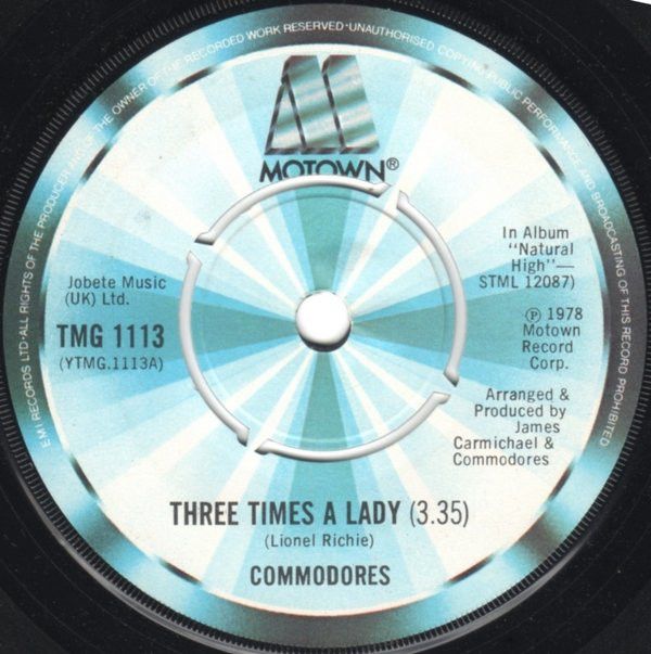 Commodores - Three Times A Lady (7&quot;, Single, Pus) (Near Mint (NM or M-))