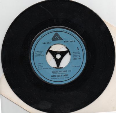 Patti Smith Group - Because The Night / God Speed (7&quot;, Single, Ita) (Very Good (VG))