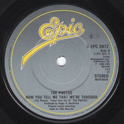 The Photos - Now You Tell Me That We&#39;re Through (7&quot;, Com) (Near Mint (NM or M-))