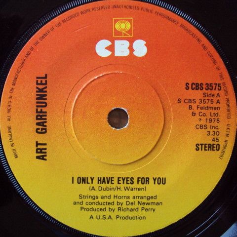 Art Garfunkel - I Only Have Eyes For You (7&quot;, Single, Sol) (Very Good (VG))