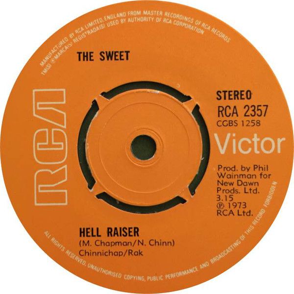 The Sweet - Hell Raiser (7&quot;, Single, Kno) (Very Good (VG))