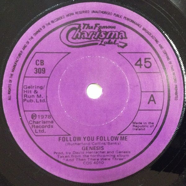 Genesis - Follow You Follow Me (7&quot;, Single) (Good (G))