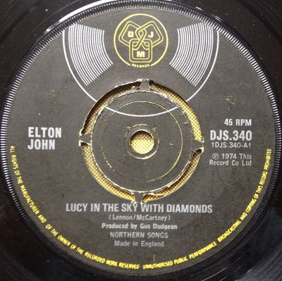 Elton John - Lucy In The Sky With Diamonds (7&quot;, Single, Pus) (Very Good Plus (VG+))
