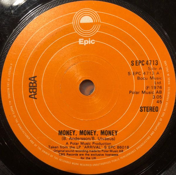 ABBA - Money, Money, Money (7&quot;, Single, Sol) (Very Good Plus (VG+))
