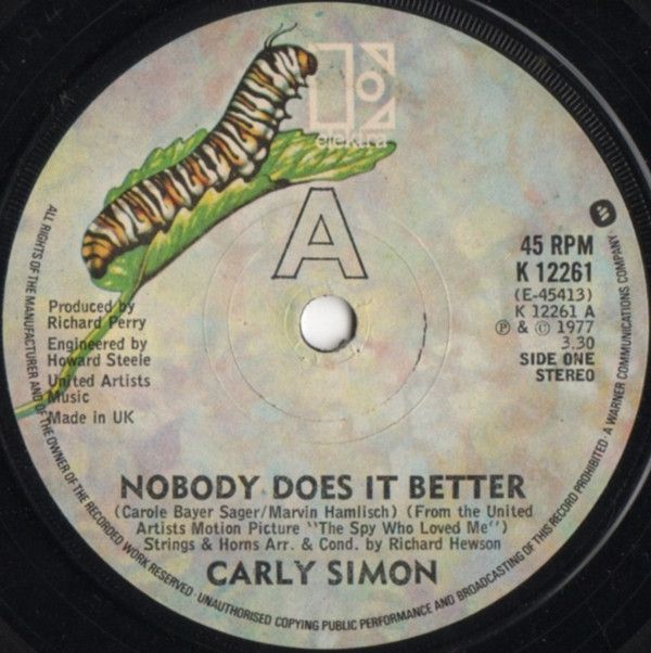 Carly Simon - Nobody Does It Better (7&quot;, Single) (Very Good (VG))