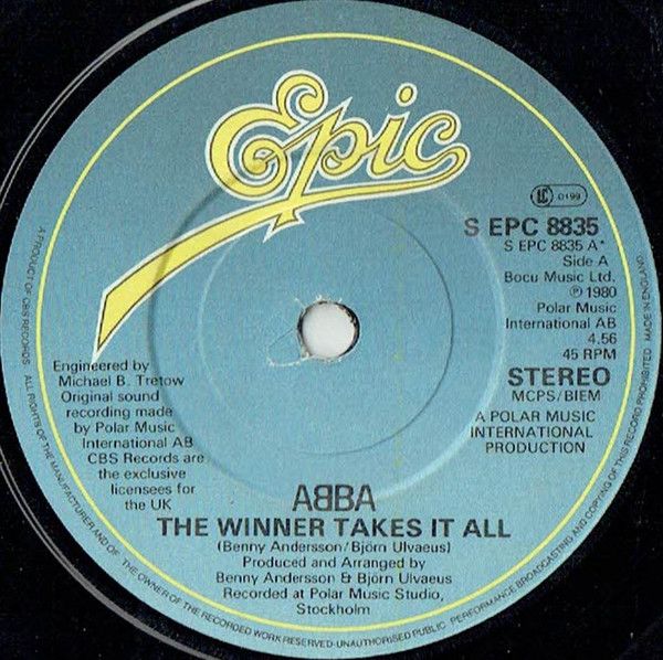 ABBA - The Winner Takes It All (7&quot;, Single, Com) (Very Good (VG))