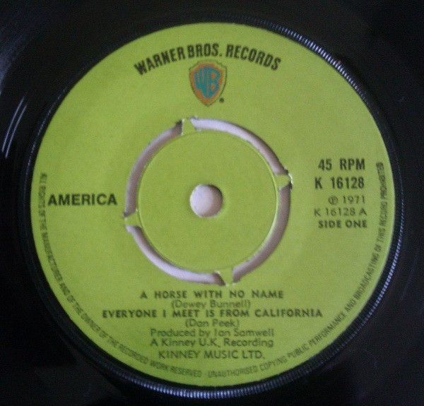 America  - A Horse With No Name (7&quot;, Pus) (Very Good (VG))