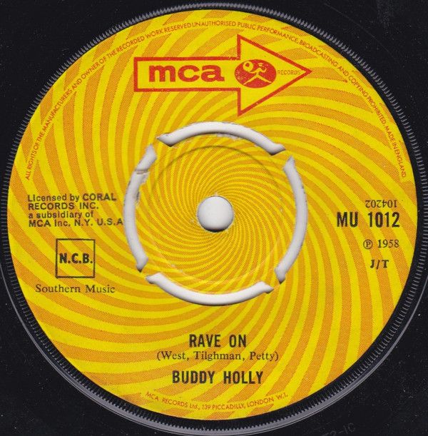 Buddy Holly - Peggy Sue / Rave On (7&quot;, Single, RE) (Good Plus (G+))