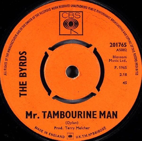 The Byrds - Mr. Tambourine Man (7&quot;, Single, 4-p) (Near Mint (NM or M-))