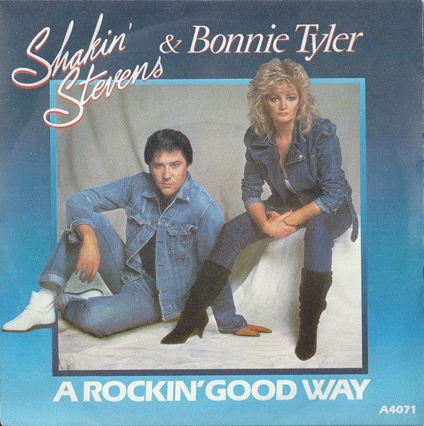 Shakin&#39; Stevens &amp; Bonnie Tyler - A Rockin&#39; Good Way (7&quot;, Single, Pap) (Near Mint (NM or M-))