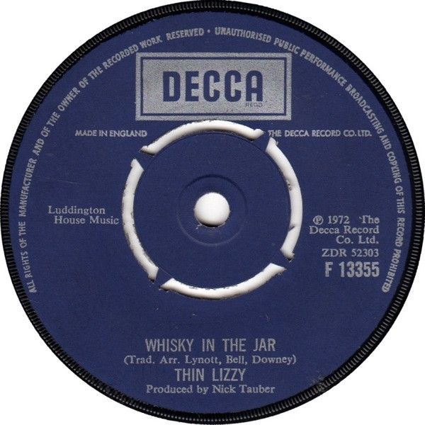 Thin Lizzy - Whisky In The Jar (7&quot;, Single) (Very Good (VG))