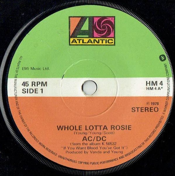 AC/DC - Whole Lotta Rosie (7&quot;, Single, RE) (Very Good Plus (VG+))