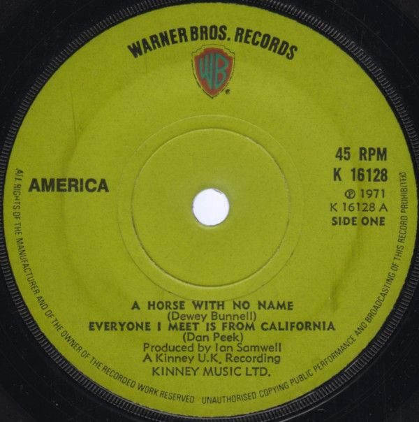 America  - A Horse With No Name (7&quot;, Gre) (Near Mint (NM or M-))