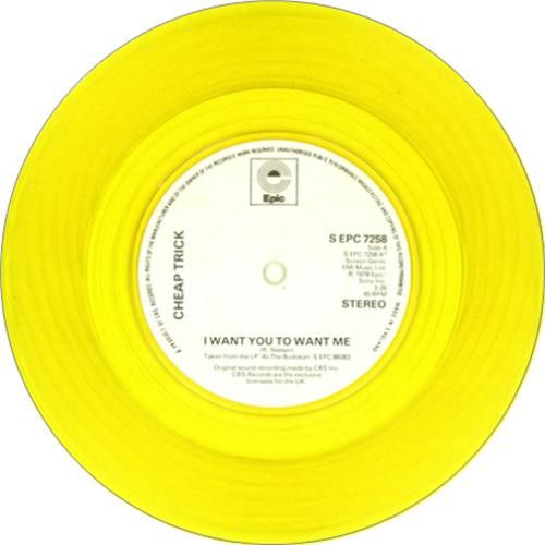 Cheap Trick - I Want You To Want Me (7&quot;, Single, Yel) (Very Good Plus (VG+))