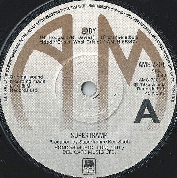 Supertramp - Lady (7&quot;, Single) (Good (G))