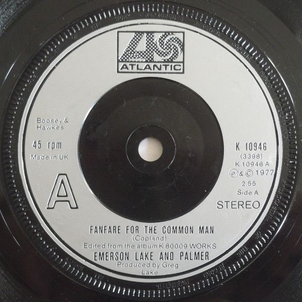 Emerson Lake And Palmer* - Fanfare For The Common Man (7&quot;, Single) (Near Mint (NM or M-))