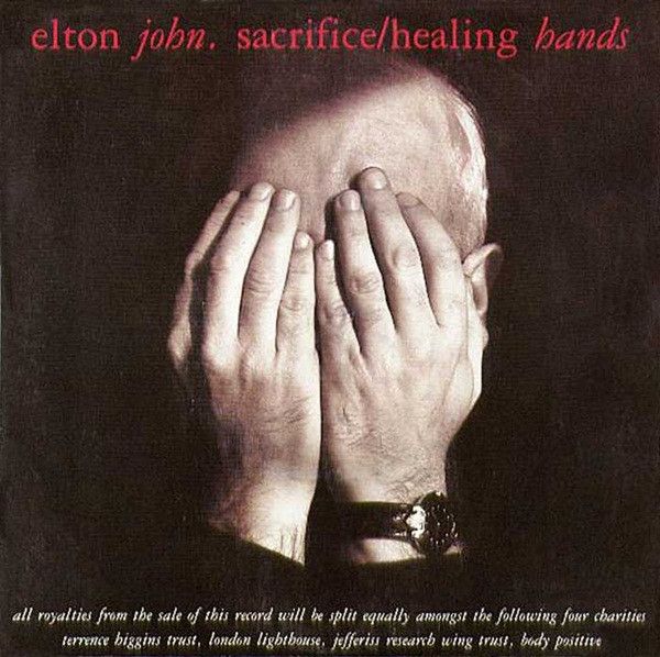Elton John - Sacrifice / Healing Hands (7&quot;, Single, RE, Sil) (Near Mint (NM or M-))