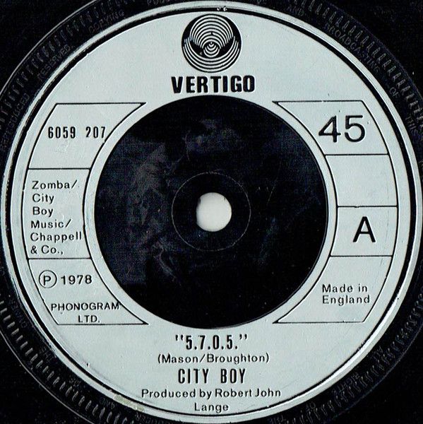 City Boy - 5.7.0.5. (7&quot;, Single, Inj) (Near Mint (NM or M-))