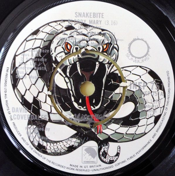 David Coverdale&#39;s Whitesnake* - Snakebite (7&quot;, EP) (Near Mint (NM or M-))